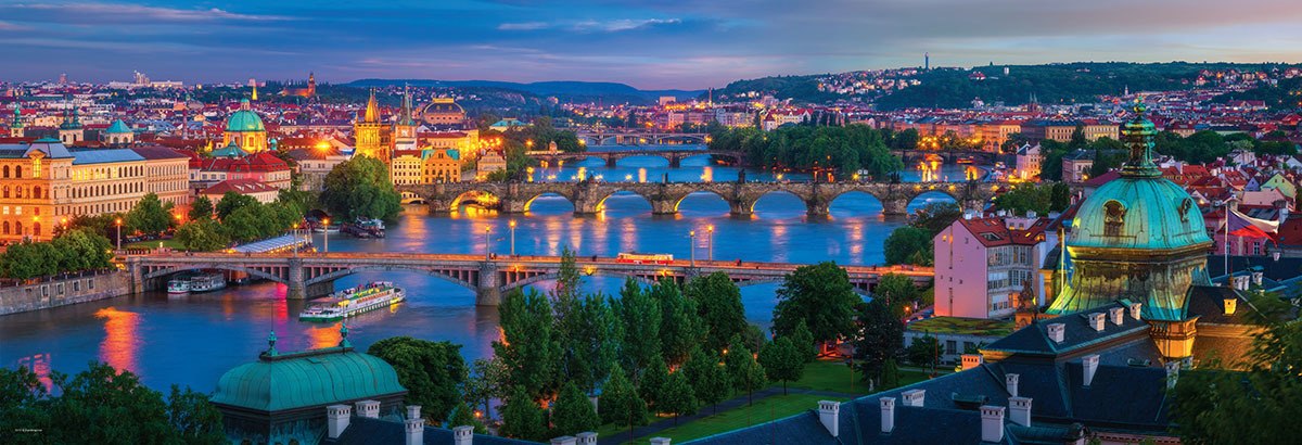 Prague, Czech Republic - 1000pc Panoramic Jigsaw Puzzle by Eurographics  			  					NEW