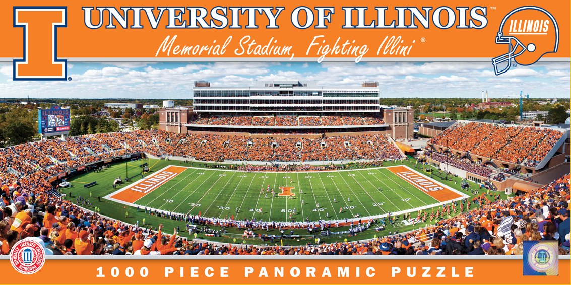 University of Illinois - 1000pc Panoramic Jigsaw Puzzle by Masterpieces - image 1