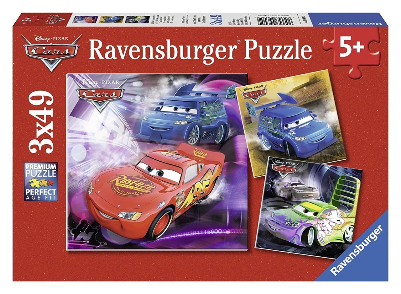 Cars 3 - 3 x 49pc Jigsaw Puzzles By Ravensburger