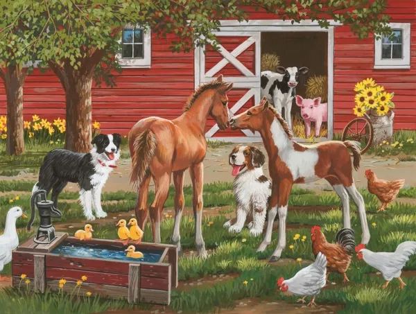 Welcome the New Pony - 300pc Large Format Jigsaw Puzzle by Sunsout