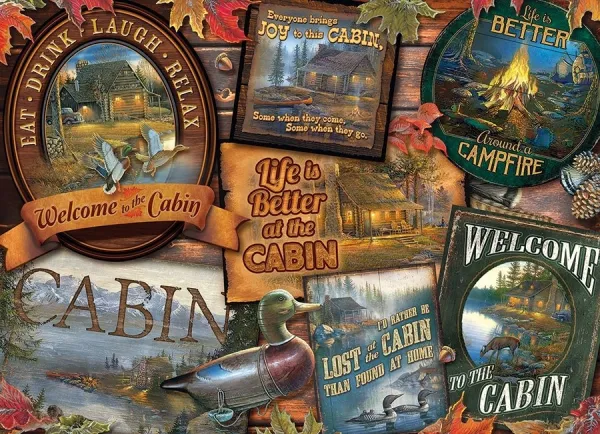 Cabin Signs - 1000pc Jigsaw Puzzle by Cobble Hill