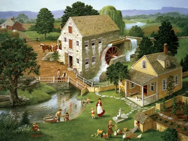 Four Star Mill (new) - 500pc Jigsaw Puzzle By Cobble Hill
