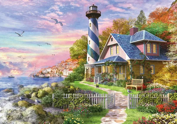 Lighthouse at Rock Bay - 4000pc Jigsaw Puzzle by Educa