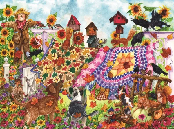 Autumn Garden Quilts - 1000pc Jigsaw Puzzle By Sunsout