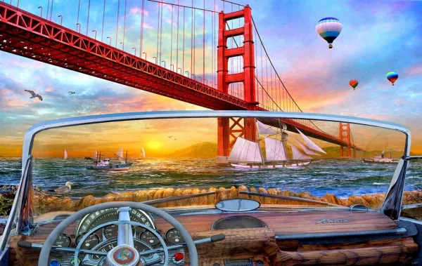 Golden Gate Adventure - 550pc Jigsaw Puzzle By Sunsout