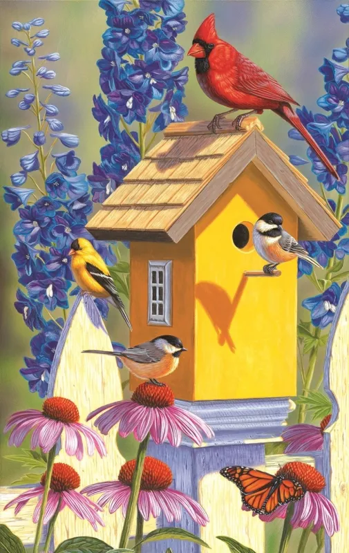 The Yellow Birdhouse - 550pc Jigsaw Puzzle By Sunsout