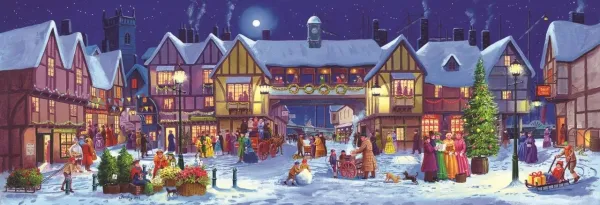 Panoramic Christmas - 500pc Jigsaw Puzzle By Sunsout