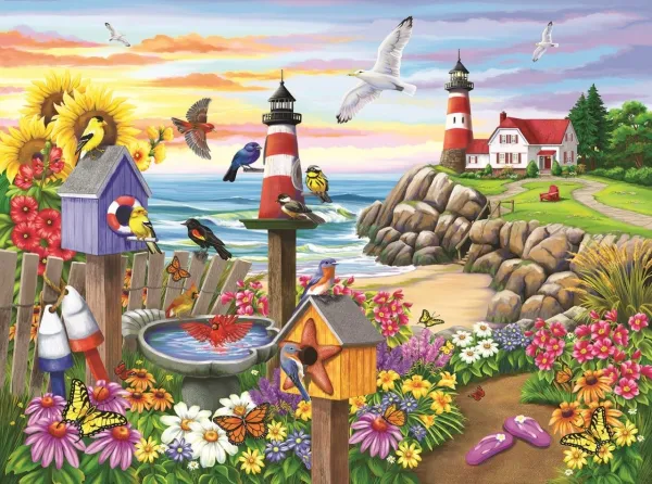 Garden by the Sea - 1000pc Jigsaw Puzzle By Sunsout