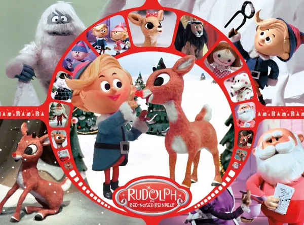 Rudolph Collage - 500pc Jigsaw Puzzle by Aquarius