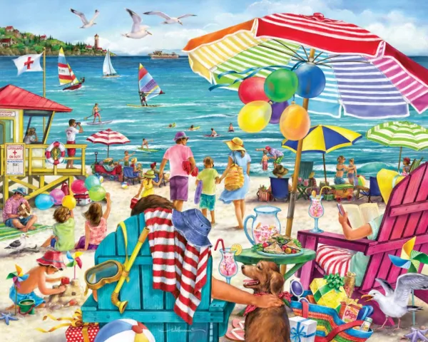 Day at the Beach - 1000pc Jigsaw Puzzle by Vermont Christmas Company