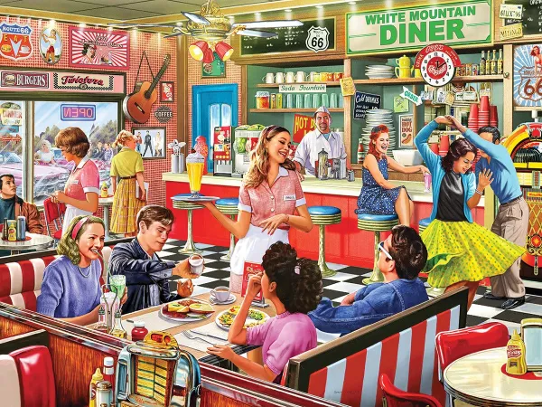 American Diner - 1000pc Jigsaw Puzzle by White Mountain