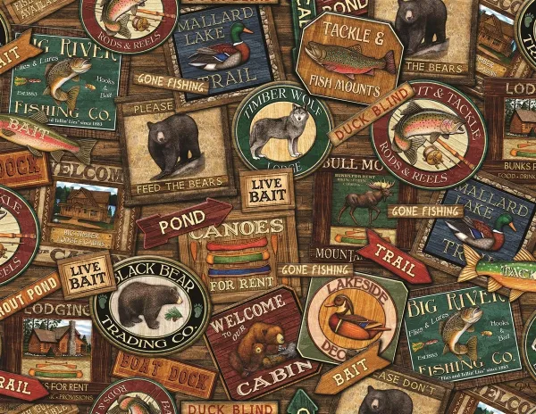 Lodge Signs - 500pc Jigsaw Puzzle By Springbok