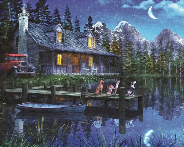 Moonlit Night - 1000pc Jigsaw Puzzle By Springbok
