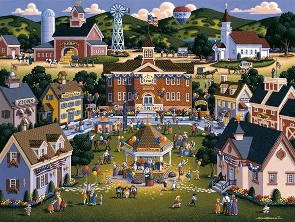School Carnival - 500pc Jigsaw Puzzle by Dowdle