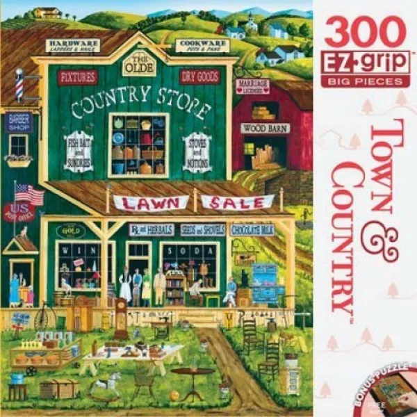 Town &amp; Country: The Old Country Store - 300pc EZ Grip Jigsaw Puzzle By Masterpieces