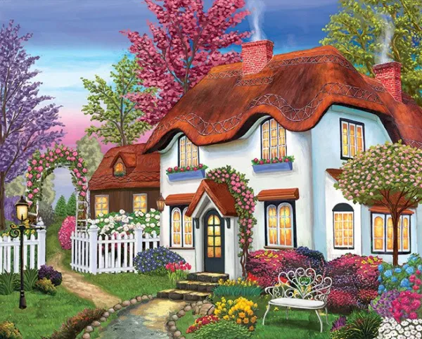 Kodak: Cozy Cottage - 550pc Jigsaw Puzzle by Lafayette Puzzle Factory