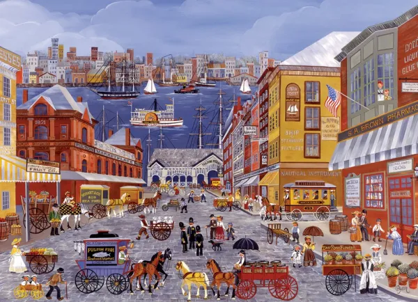 Dyer: Market Days on Fulton St. - 300pc Jigsaw Puzzle by Eurographics