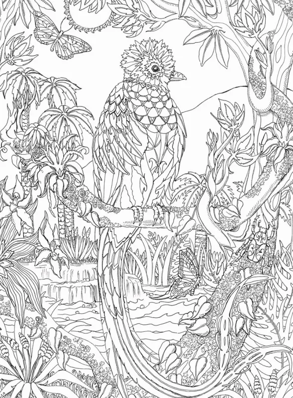 Puzzle Escapes: Quetzal - 500pc Coloring Jigsaw Puzzle by Masterpieces