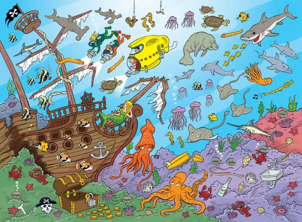 101 Things To Spot: Underwater - 101pc Jigsaw Puzzle by Masterpieces