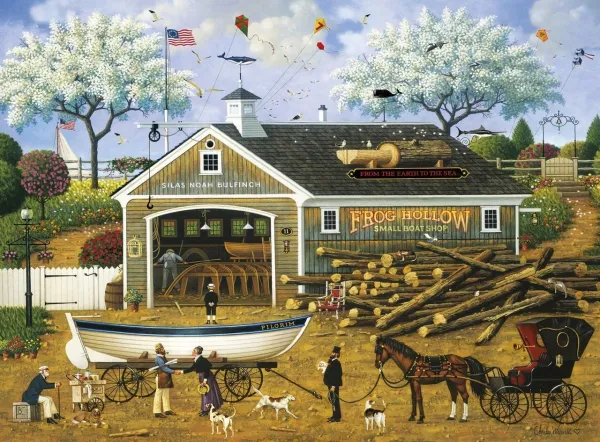 Charles Wysocki: Dahlia Makes a Dory Deal - 1000pc Jigsaw Puzzle By Buffalo Games