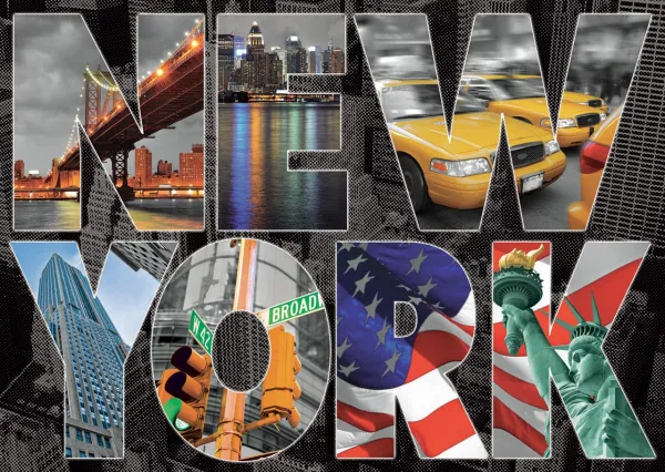 New York Collage - 1000pc Jigsaw Puzzle by Educa