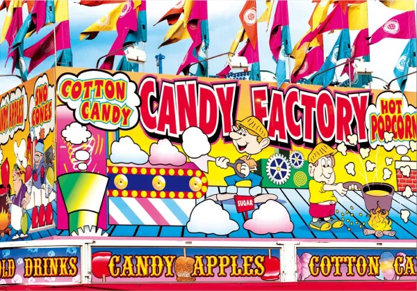 Candy Factory Fairground Concession Stand - Colorluxe - 1500pc Jigsaw Puzzle by Lafayette Puzzle Factory