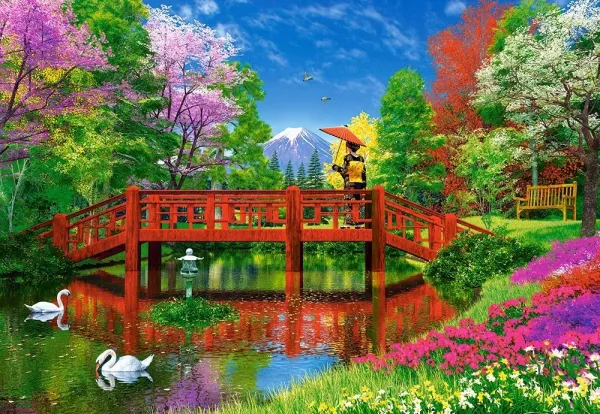 Fuji Lake - 1500pc Jigsaw Puzzle By Castorland