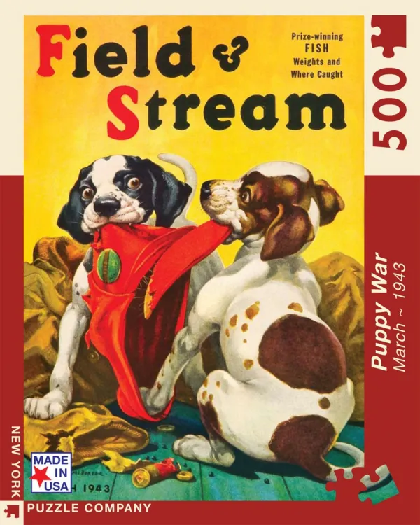 Puppy War - 500pc Jigsaw Puzzle by New York Puzzle Co.