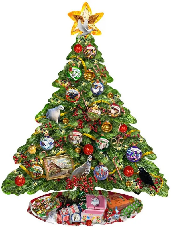The Twelve Days of Christmas x Two - 1000pc Shaped Jigsaw Puzzle By Sunsout
