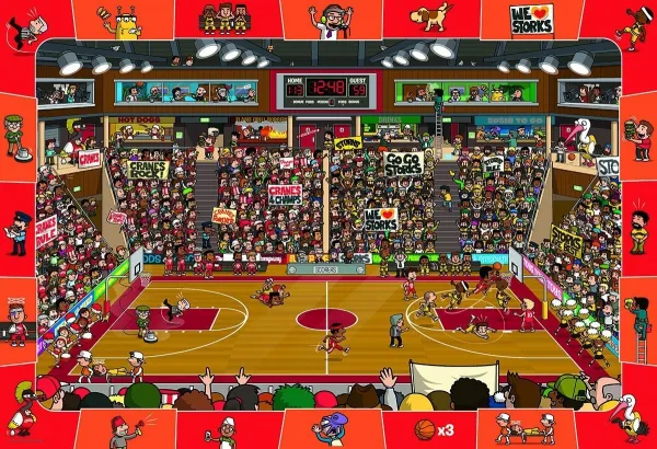Spot &amp; Find Basketball - 100pc Jigsaw Puzzle by Eurographics