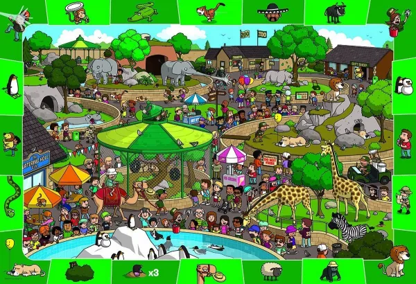 A Day in the Zoo - 100pc Jigsaw Puzzle by Eurographics