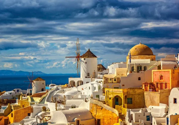 View of Oia Santorini - 500pc Jigsaw Puzzle by Castorland