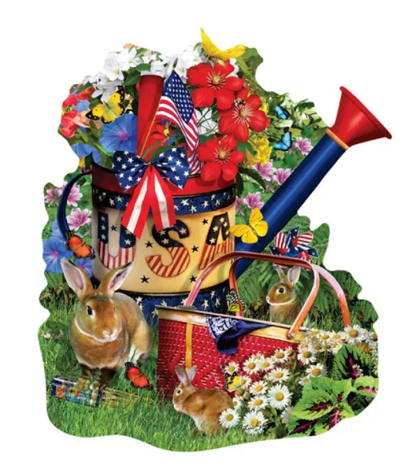 Summer Watering Can - 1000pc Shaped Jigsaw Puzzle By Sunsout