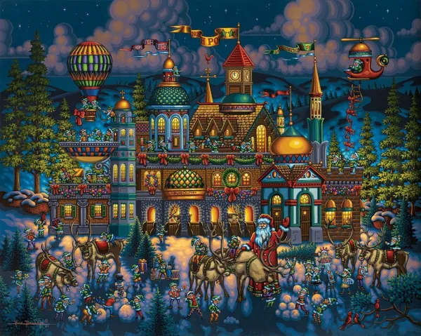 Santa's Workshop - 500pc Jigsaw Puzzle by Dowdle