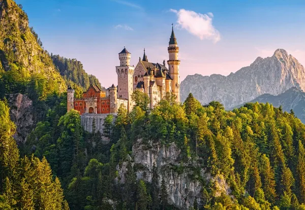 View of Neuschwanstein Castle, Germany - 1000pc Jigsaw Puzzle By Castorland