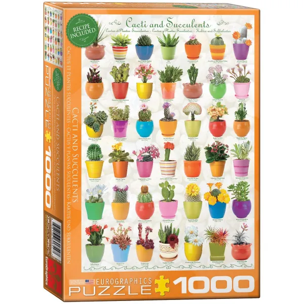 Cacti &amp; Succulents - 1000pc Jigsaw Puzzle by Eurographics
