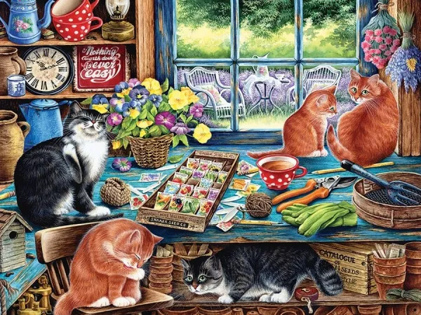 Cats Retreat - 275pc Easy Handling Jigsaw Puzzle by Cobble Hill