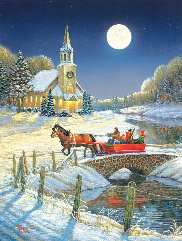Evening Sleigh - 500pc Jigsaw Puzzle by Sunsout