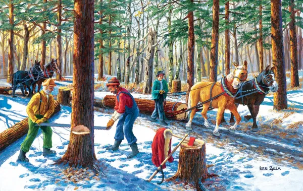 Lumberjacks - 550pc Jigsaw Puzzle By Sunsout