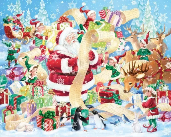 Santa's List - 1000pc Jigsaw Puzzle By Vermont Christmas Company
