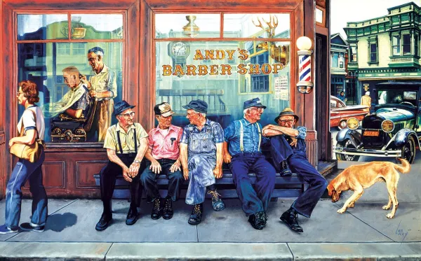 Andy's Barber Shop - 300pc Jigsaw Puzzle by Sunsout