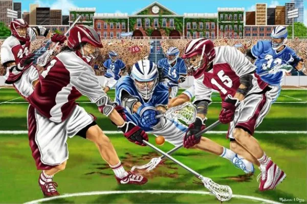 Lacrosse Check! - 48pc Floor Puzzle By Melissa &amp; Doug