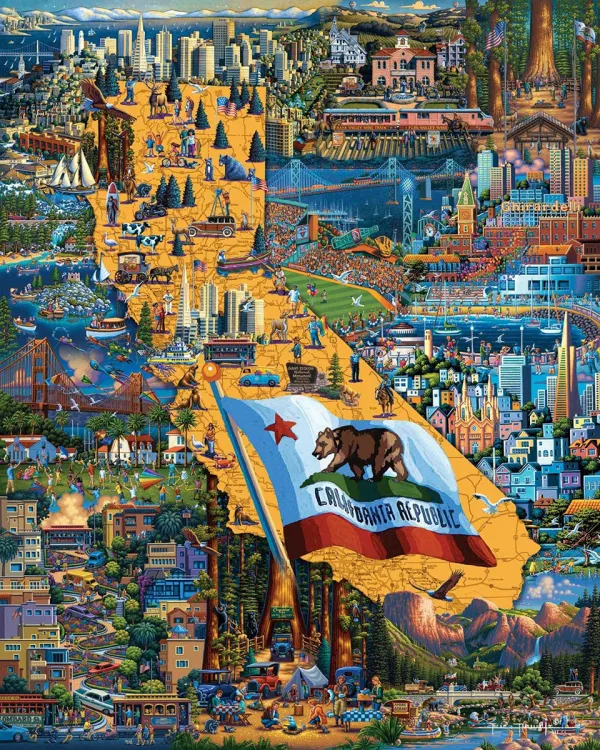 Best of Northern California - 500pc Jigsaw Puzzle by Dowdle