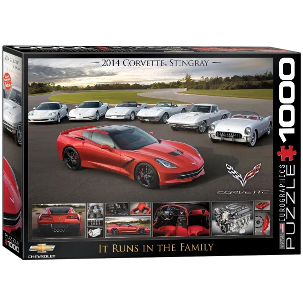 2014 Corvette Stingray: It Runs in the Family - 1000pc Jigsaw Puzzle by Eurographics