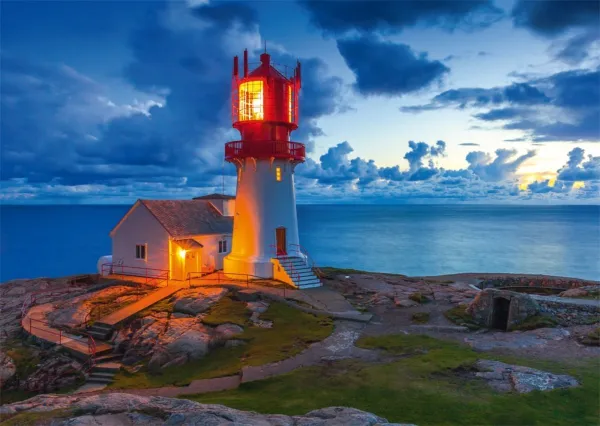 Lighthouse at Twilight - 1000pc Jigsaw Puzzle by Schmidt