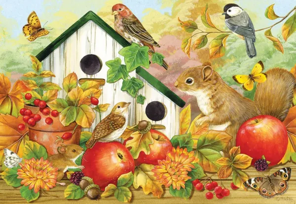 Bird Neighbors - 300pc Large Format Jigsaw Puzzle by SunsOut