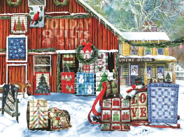 Holiday Quilts - 1000pc Jigsaw Puzzle by Sunsout