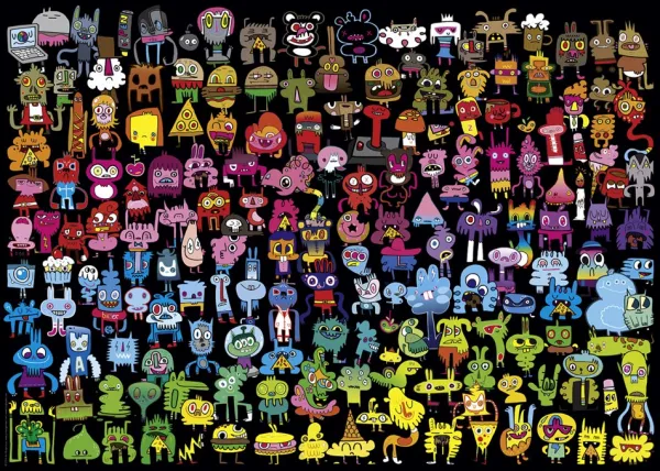 Doodle Rainbow - 1000pc Jigsaw Puzzle By Heye