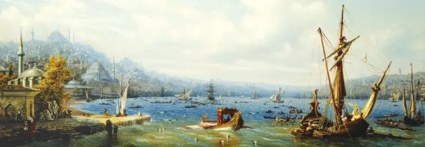 Boats on the Bosphorus - 1000pc Panoramic Jigsaw Puzzle by Anatolian