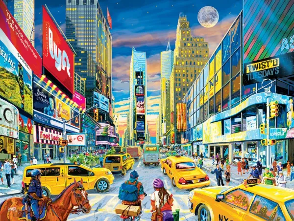 Times Square Intersection - 300pc Large Format Jigsaw Puzzle by Sunsout